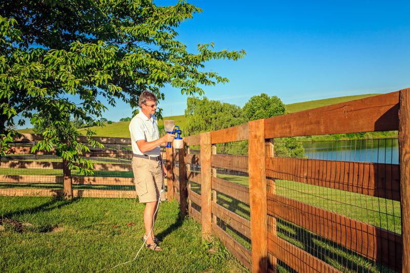 Fence Painting in Spring